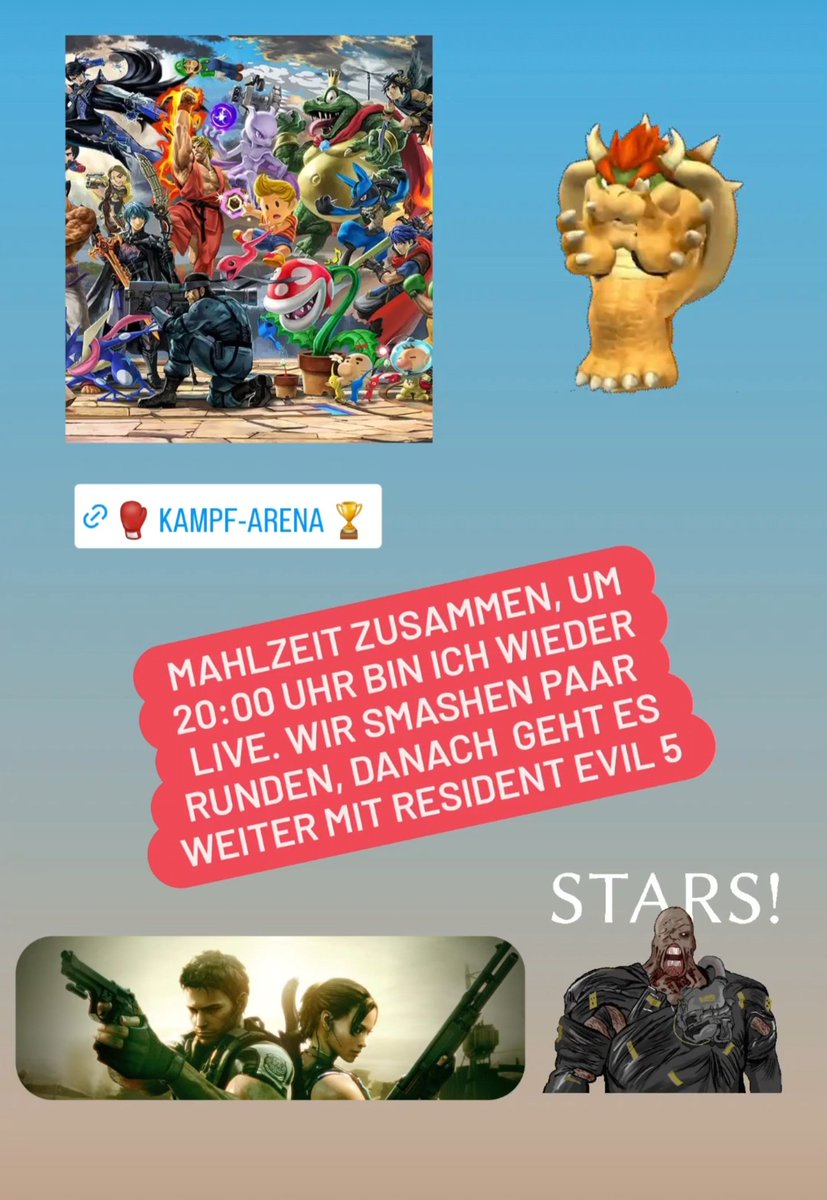 STEGA_TV's tweet photo. 20 Uhr live Stream auf Twitch/Tiktok 
https://t.co/paFNIsjLqh 
Tikrok: stega_tv 
#twitchstreamer #tiktok #SmashBros #SmashBrosSP #ResidentEvil #ResidentEvil5 #TikTokviral #streamers #gamer #noob #twitchstream #twitchgamer https://t.co/YB0NEGzab2