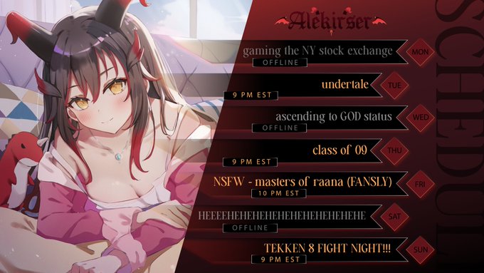 THIS WEEK'S SCHEDULE!! (FEB 5 - 11)

art by みあき https://t.co/QdQHt8ruUV