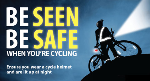 We are receiving an increasing number of reports of concerns regarding cyclist with no lights or other safety equipment. If you or your child are going out on a cycle during the evening please take steps to make sure you can be seen.
