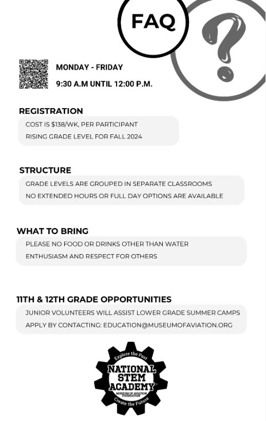 drmichelledavis's tweet photo. For students, the National STEM Academy 2024 Summer Camps registration begins for grades K-12. Visit the link below to register: https://t.co/ZyFCG2hcp3  #NationalSTEMAcademy #MuseumofAviation #BibbSTEMed @BibbSchools https://t.co/G0yKdUz74Y