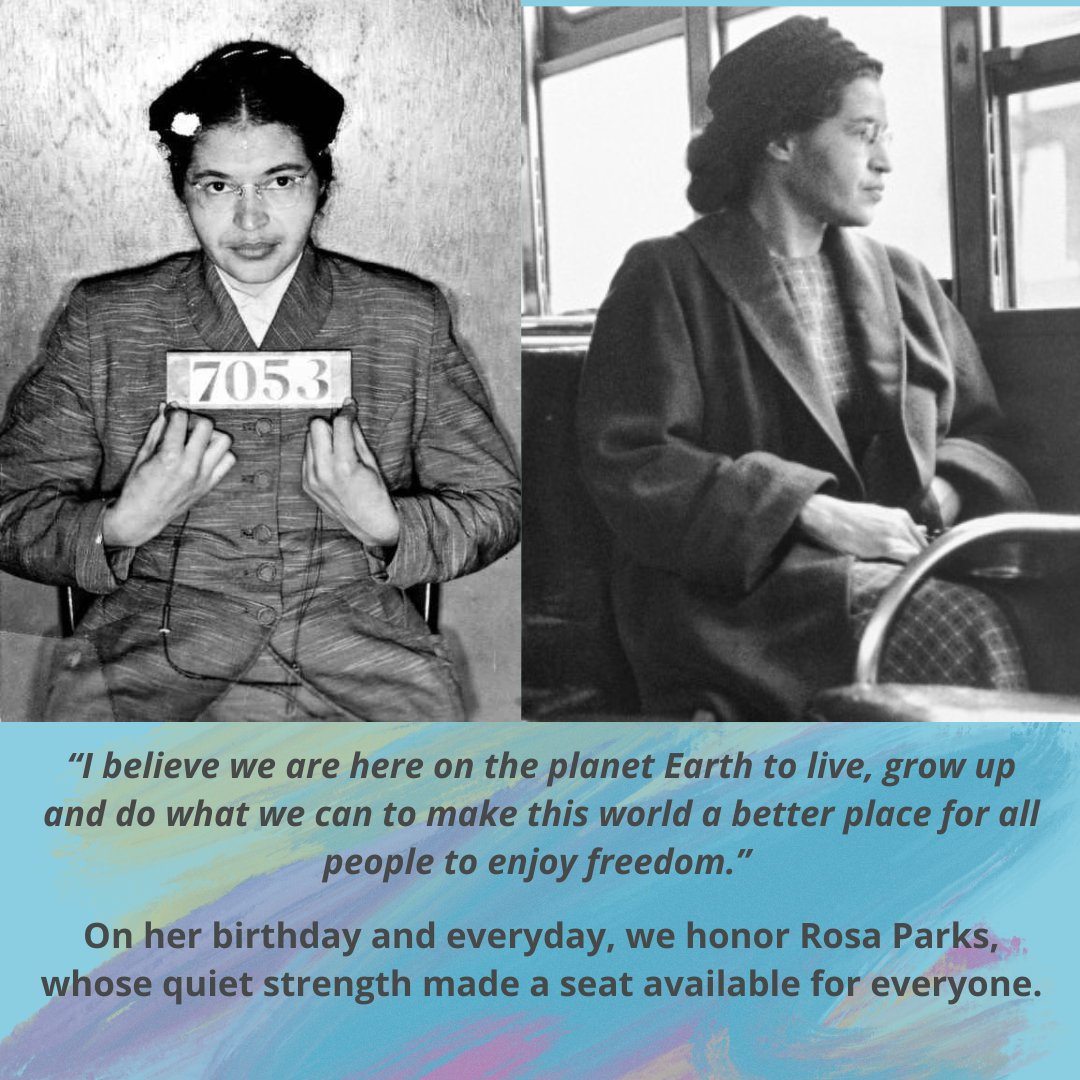 Yesterday marked Rosa Parks' birthday and Transit Equity Day. Every day, we fight for much-needed improvements to Asheville transit and continue Rosa Parks' mission for everyone to be free to experience a more just and better future in our community. #TransitEquity #RosaParksDay
