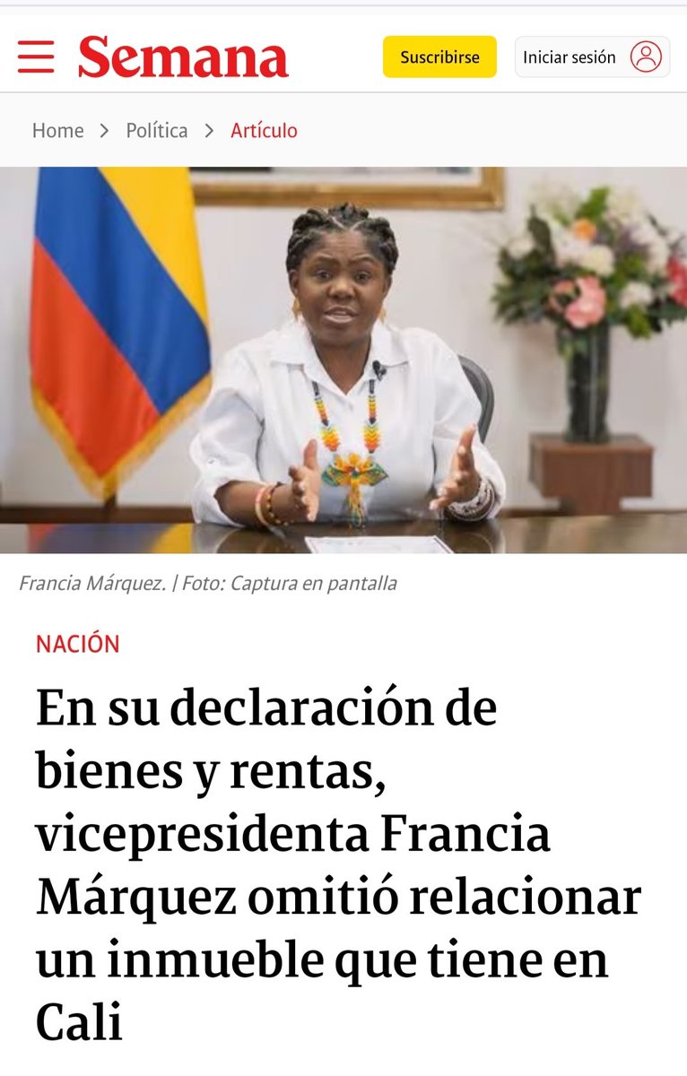 ojocolombia2026's tweet photo. 🇨🇴 Mientras todos los colombianos sin falta declaran todos sus bienes y pagan millonarias sumas en impuestos a la DIAN

FRANCIA MÁRQUEZ omite información para no pagar impuestos.

Luis Carlos reyes y Gustavo PETRO guardan silencio. https://t.co/MZw2dAS9bZ