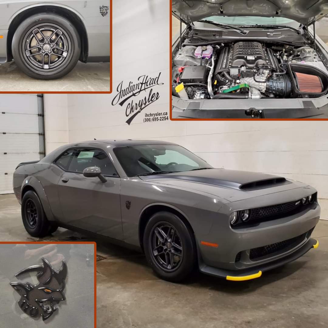 🚗 Behold the #Dodge #Demon170... the fastest accelerating and quickest production car that money can buy! #sold 🔥300 produced for the Canadian market/3000 for the American market Click: ihchrysler.ca Call: 306.695.2254 Text: 306.695.2255