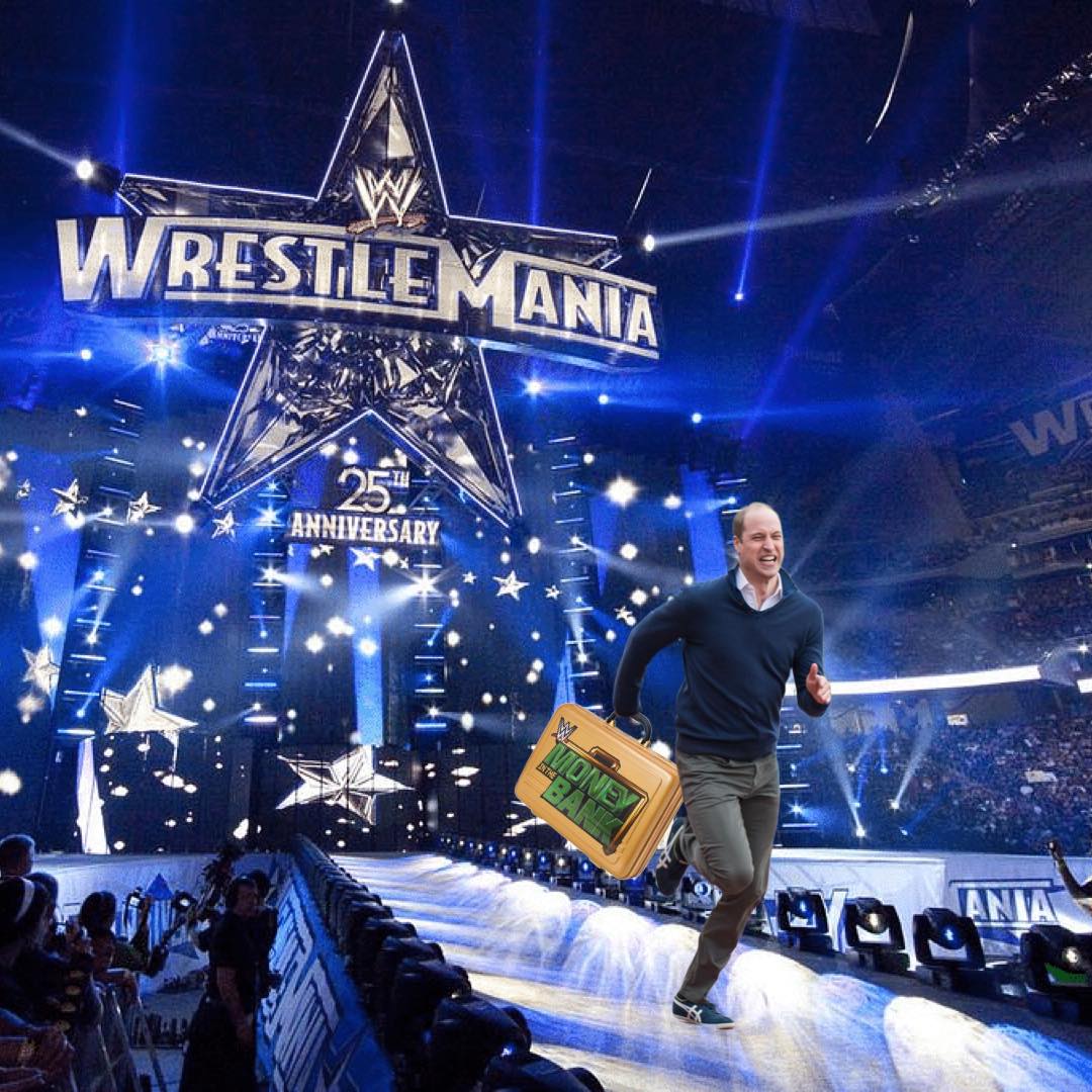 "BY GAWD IT'S PRINCE WILLIAM, CASHING IN THE TAXPAYER MONEY IN THE BANK"