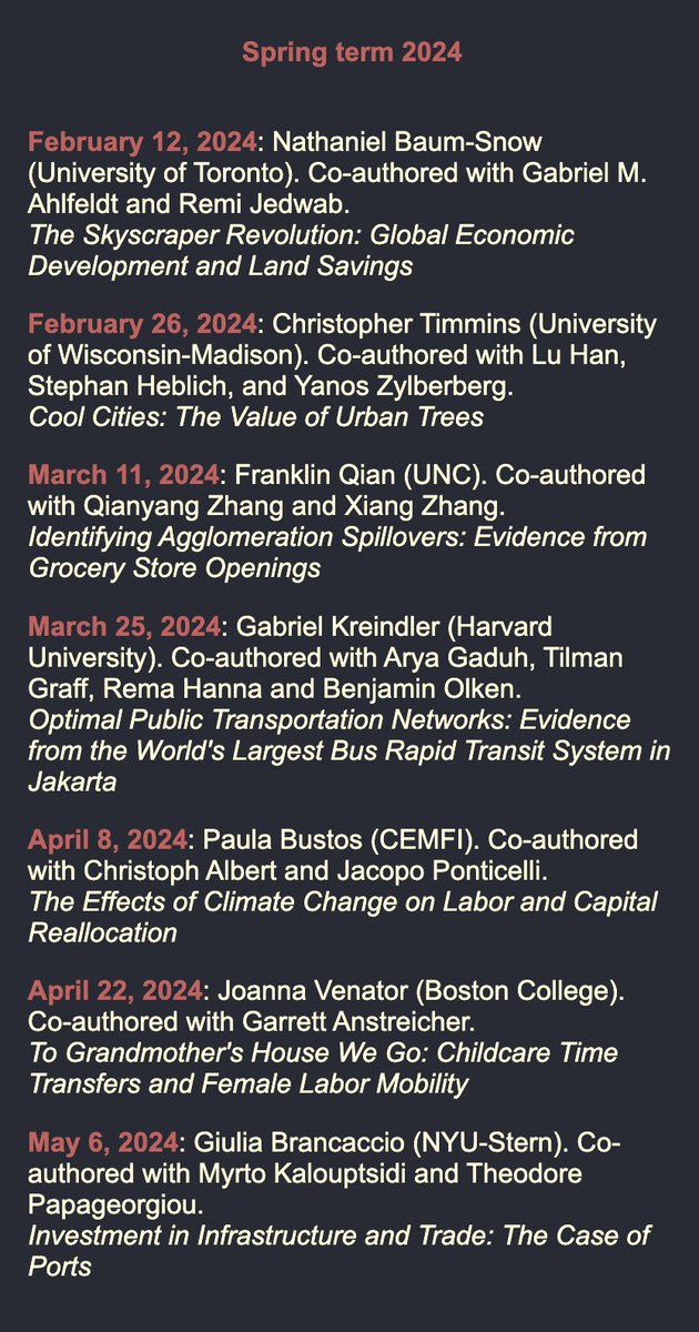 Fernanda Rojas Ampuero (@ferrojas90) on Twitter photo Hey #EconTwitter! A new season of OSUS is coming up next week, with a really cool line-up of speakers. More info and registration in osus.info
<a href="/UrbanEconomics/">Urban Economics Association</a> <a href="/MinseonPark1/">Minseon Park</a> <a href="/gregorschub/">Gregor Schubert</a> <a href="/hbwheel/">Harry Wheeler</a> <a href="/aospital/">Augusto Ospital</a> <a href="/emoszkow/">Erica Moszkowski</a> Hey #EconTwitter! A new season of OSUS is coming up next week, with a really cool line-up of speakers. More info and registration in osus.info
<a href="/UrbanEconomics/">Urban Economics Association</a> <a href="/MinseonPark1/">Minseon Park</a> <a href="/gregorschub/">Gregor Schubert</a> <a href="/hbwheel/">Harry Wheeler</a> <a href="/aospital/">Augusto Ospital</a> <a href="/emoszkow/">Erica Moszkowski</a>