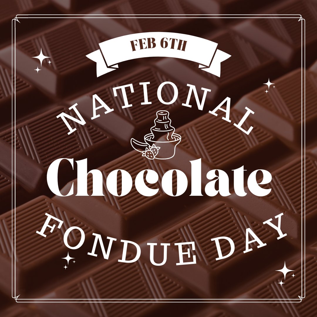Latinorealty's tweet photo. 🍫✨ Dip into delight on National Chocolate Fondue Day! 🎉🍓 

Whether it's strawberries, marshmallows, or your favorite treats, celebrate the art of melting chocolate and creating delicious memories. 🍡🍌 

Get your fondue pots ready and share the joy of https://t.co/SPcxVzHNej
