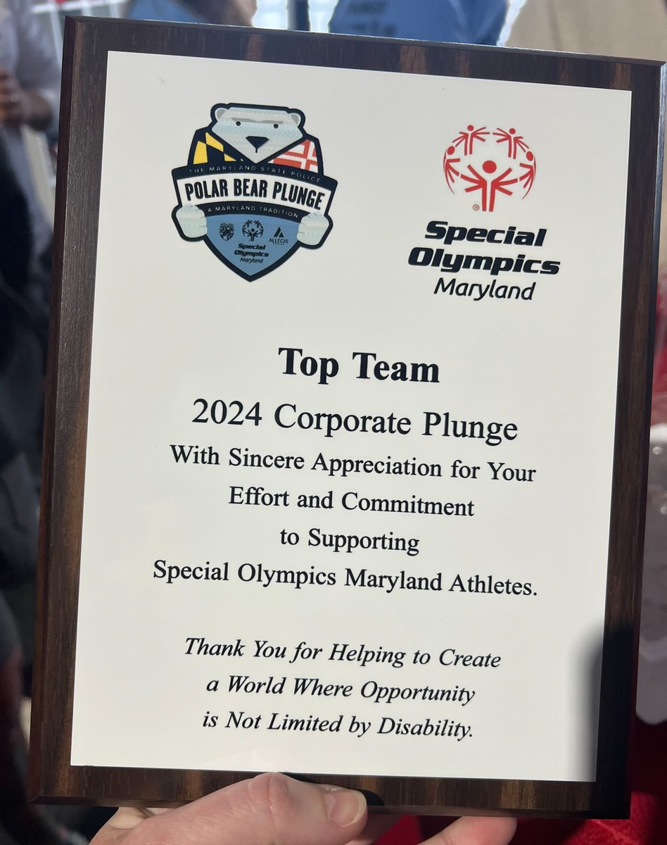 merrittcomps's tweet image. Last Friday, we were named the Top Team at the 2024 Corporate Polar Bear Plunge for a fourth consecutive year. Thank you to everyone who helped Team Merritt raise over $64,000 for the athletes of the @SpOlympicsMD.  
@MerrittClubs
