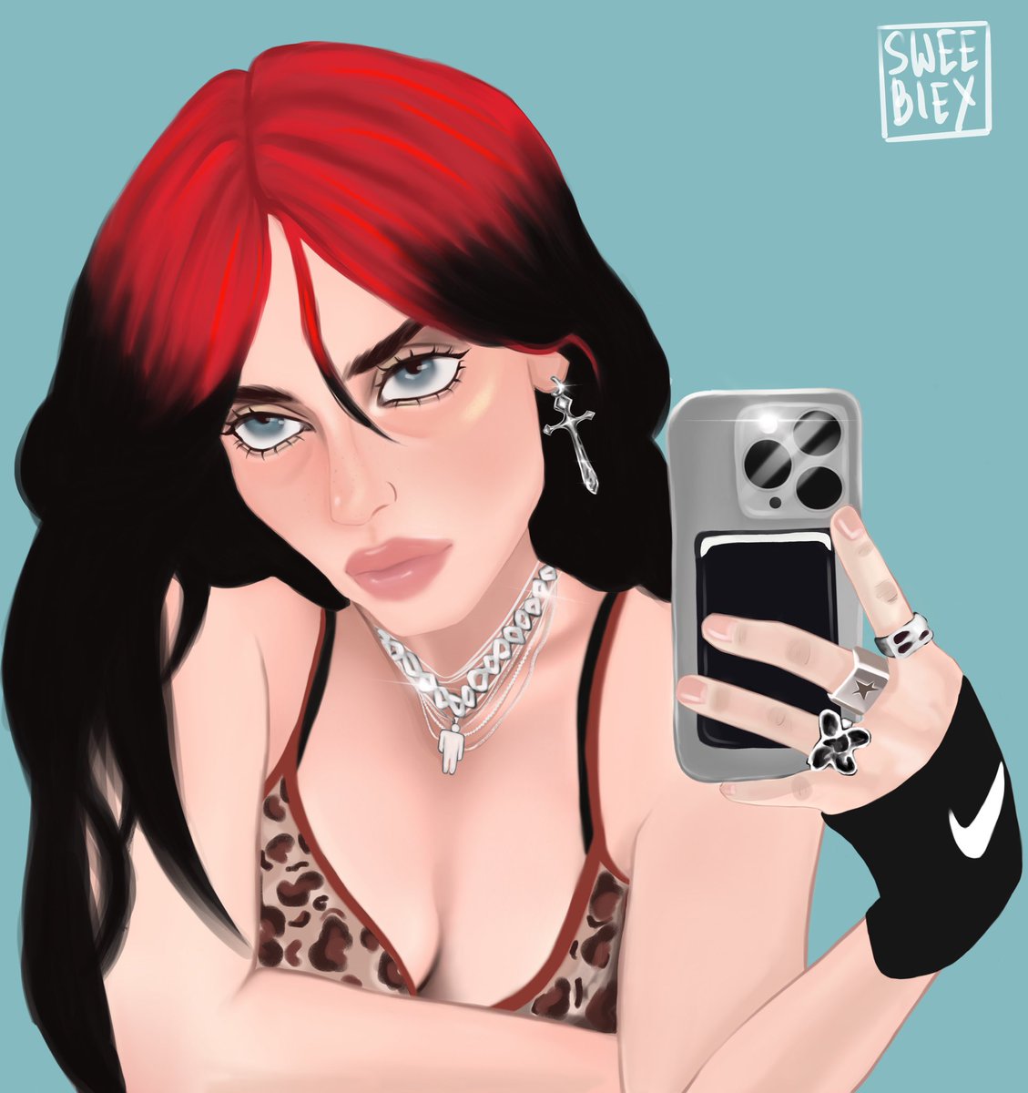 sweebaex's tweet photo. я уже не знаю зачем сюда все выкладываю по приколу наверное 
#procreate #BillieEilish #portrait #digitalart https://t.co/LtmLGEjch9
