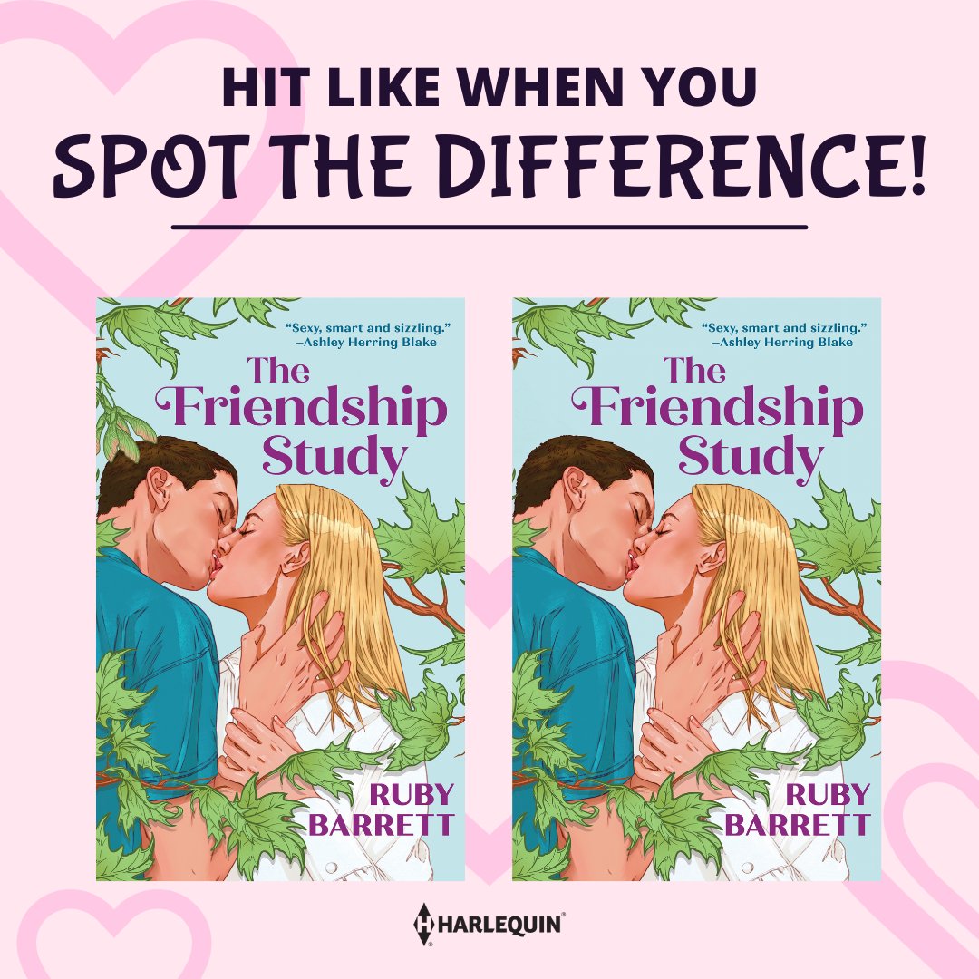 Take a break and see if you can #SpotTheDifference! Click 'like' ❤️ and leave a reply when you've solved the puzzle. Preorder THE FRIENDSHIP STUDY by @RubyBarretWrite: bit.ly/3SyJNUc