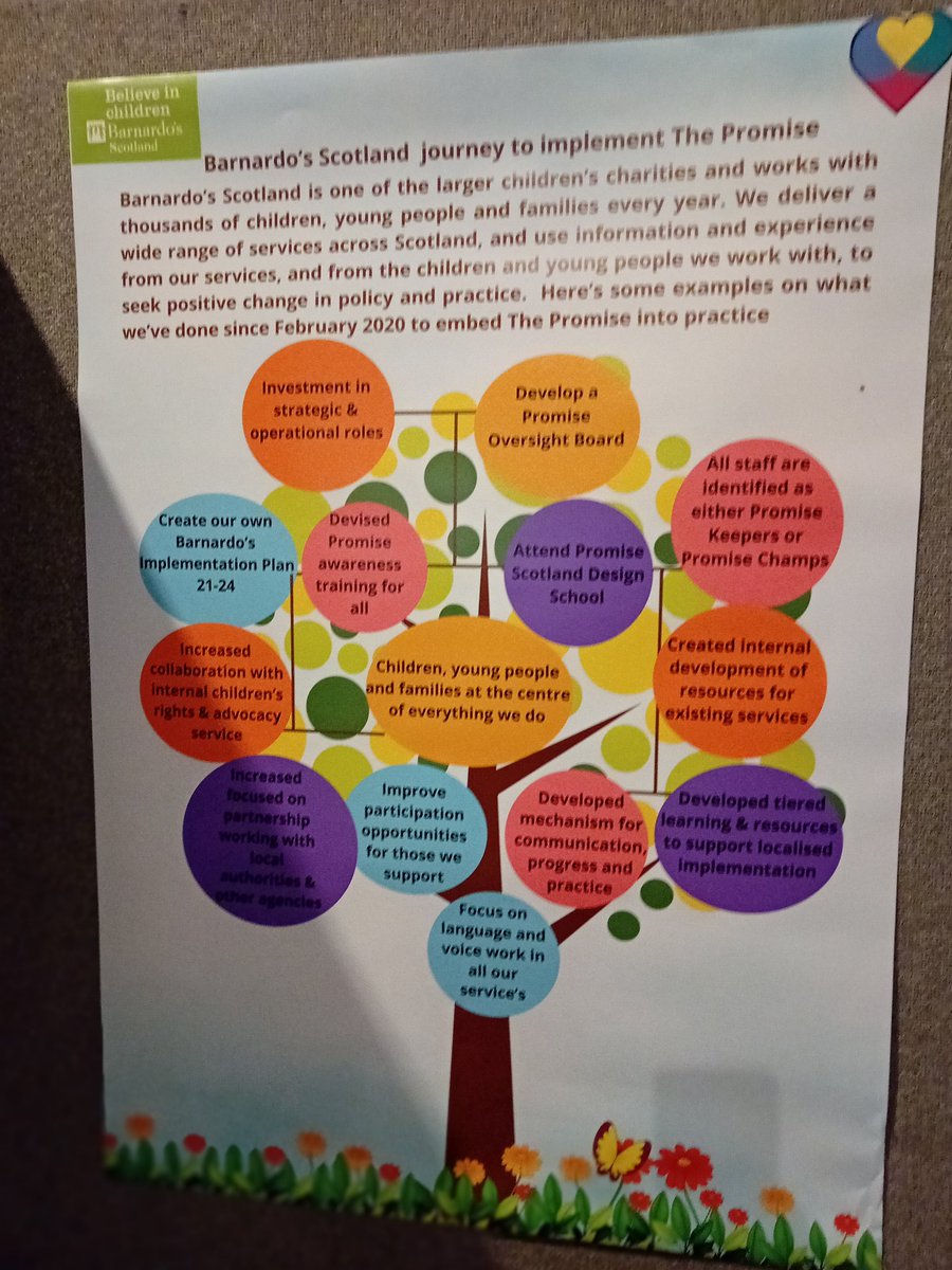 Summary of @BarnardosScot progress to #KeepThePromise - poster corner at #StoriesofChange conference @ThePromiseScot