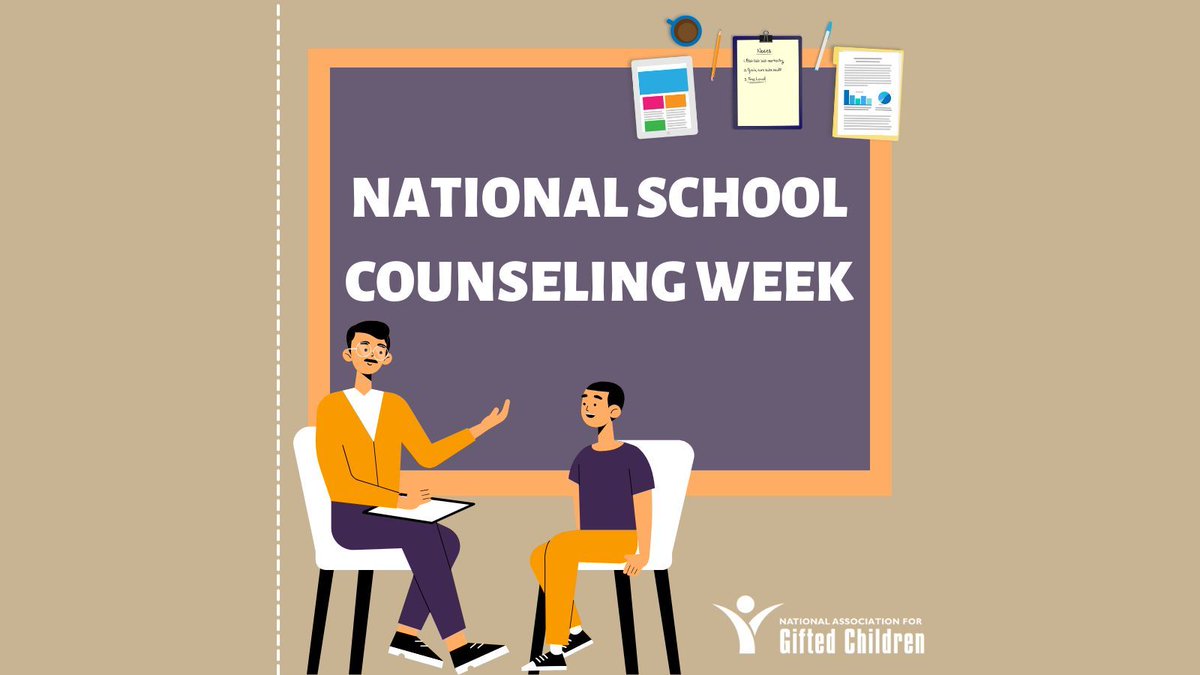 It’s National School Counseling Week. Here’s to those dedicated professionals who help students be successful and find a path for their future. #Gifted #GiftedEd #GiftedMinds