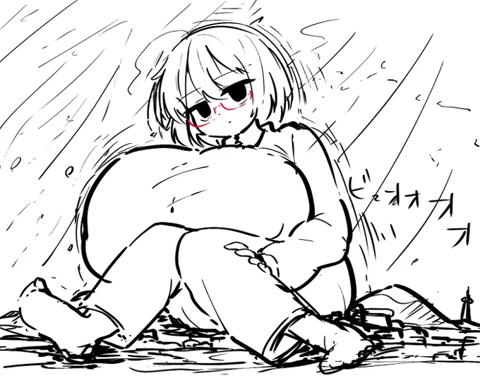 寒すぎて胸がデカくなるどころか巨大化しちゃった 