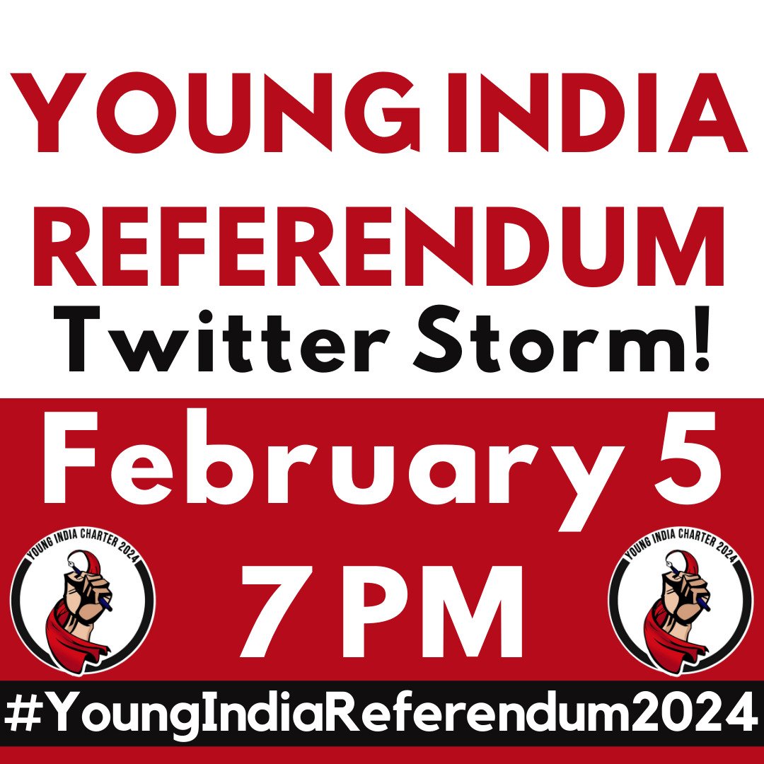 PrasenjeetKuma6's tweet photo. Young India Referendum.
#YoungIndiaReferendum2024 #YouthVoice #Students #Employment #NotoDereservation https://t.co/BneliOx6Jc