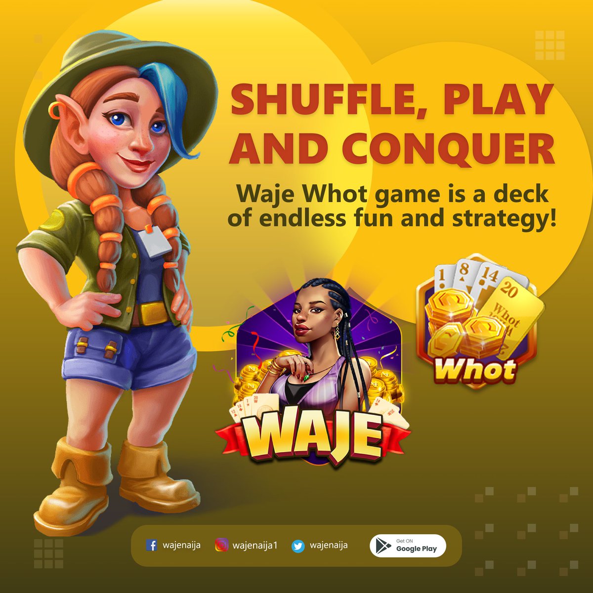 WajeNaija's tweet image. Waje whot is a deck of endless fun and strategy 

#wajewhot #whot #waje #wajegame
