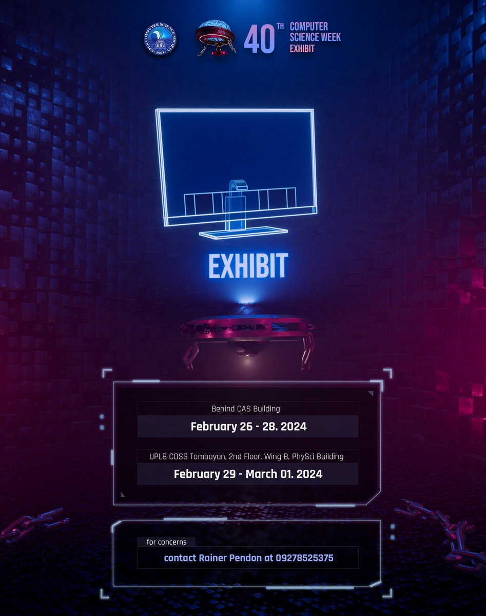 uplbcossph's tweet photo. 🌐✨ 𝙀𝙢𝙗𝙖𝙧𝙠 𝙤𝙣 𝙖 𝙑𝙤𝙮𝙖𝙜𝙚 𝙩𝙝𝙧𝙤𝙪𝙜𝙝 𝙤𝙪𝙧 𝙒𝙚𝙗 3.0 𝙀𝙭𝙝𝙞𝙗𝙞𝙩 ✨🌐

The UPLB Computer Science Society invites you to visit this year's online exhibit!

#Exhibit2024
#UPLBCOSS40thCSWeek
#40thComputerScienceWeek https://t.co/VhESKa9V82