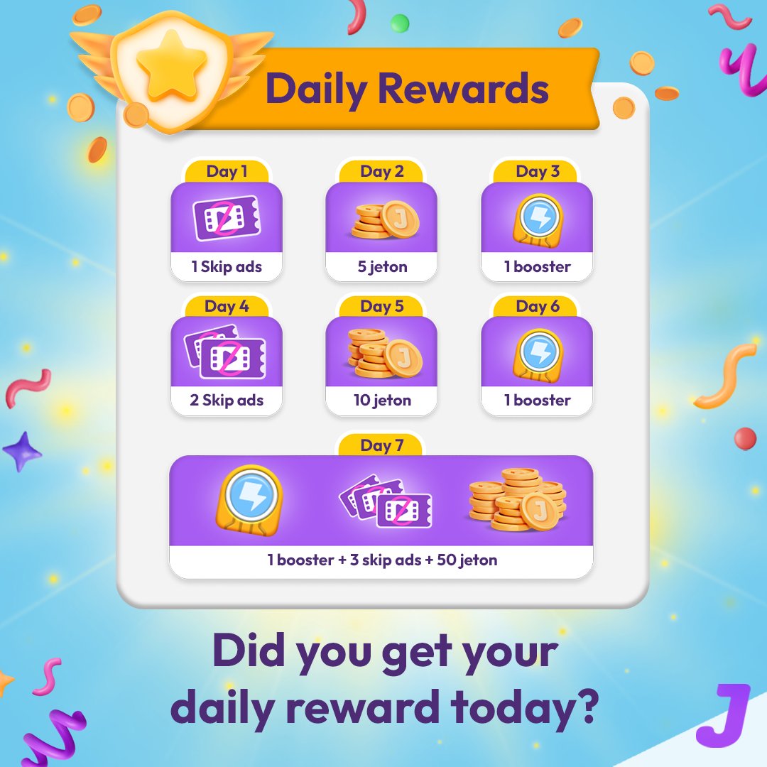 App_Jeton's tweet photo. 🎁 Claim your daily rewards and level up in our exciting game! 💪#Jeton #JetonGame #PlayAndEarn #PlaytoEarn https://t.co/F5FCHyJeM2