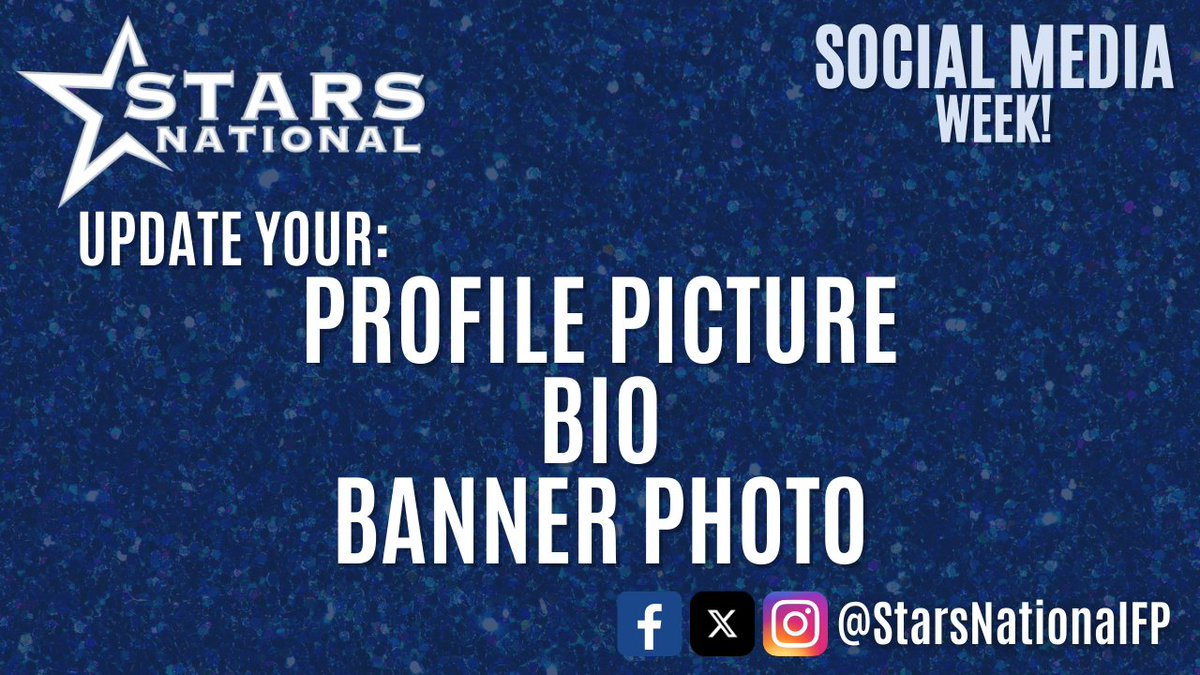 Before we start, please make sure you update 🤩: 💙 Profile Picture (Head Shot or You Playing) 💙 Bio (Name, Grad Year, Position, State, Team Name & #, Email & Link to Team Website) 💙 Banner Photo (Team Picture) ➡️ starsnational.com ⭐️