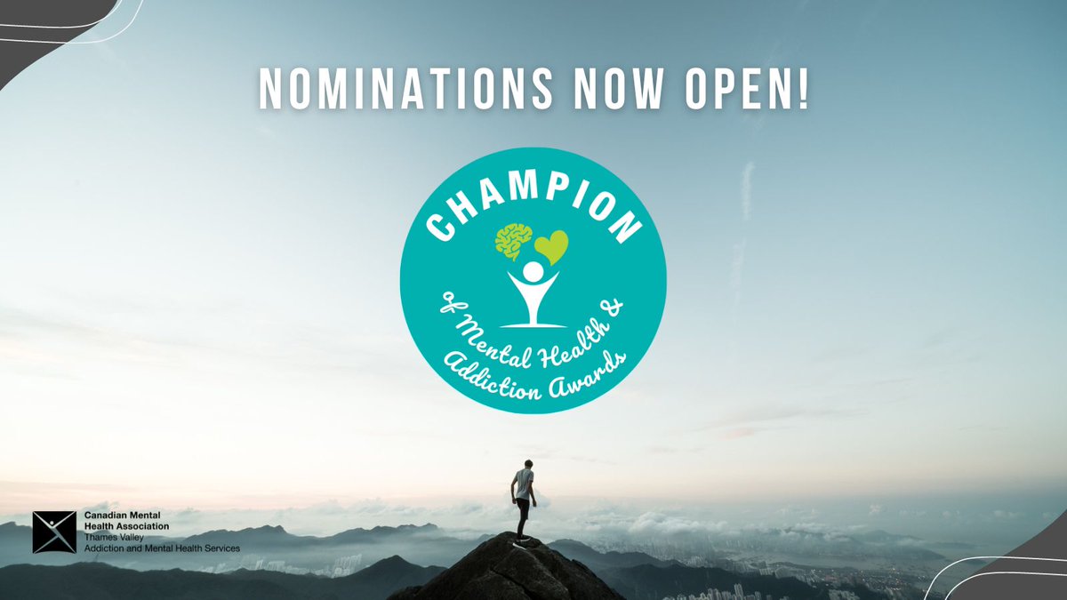 NOMINATIONS ARE NOW OPEN FOR THE 2024 CHAMPION OF #MENTALHEALTH & #ADDICTION AWARDS! Consider nominating someone today! More information here: ow.ly/fRPG50QvzLR @stjosephslondon