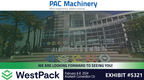 Pac_Machinery's tweet photo. Join us @IME_Events #Westpack #5321 at the Anaheim Convention Ctr. Feb 6-8. to talk #packaging for your products & meet #packagingdistributors See our #packaging solutions https://t.co/4xFE0ImXiz #medicalpackaging #IMEWest #DiscoverEngineerBuild #sustainablepackaging https://t.co/Ujgju3NAhM