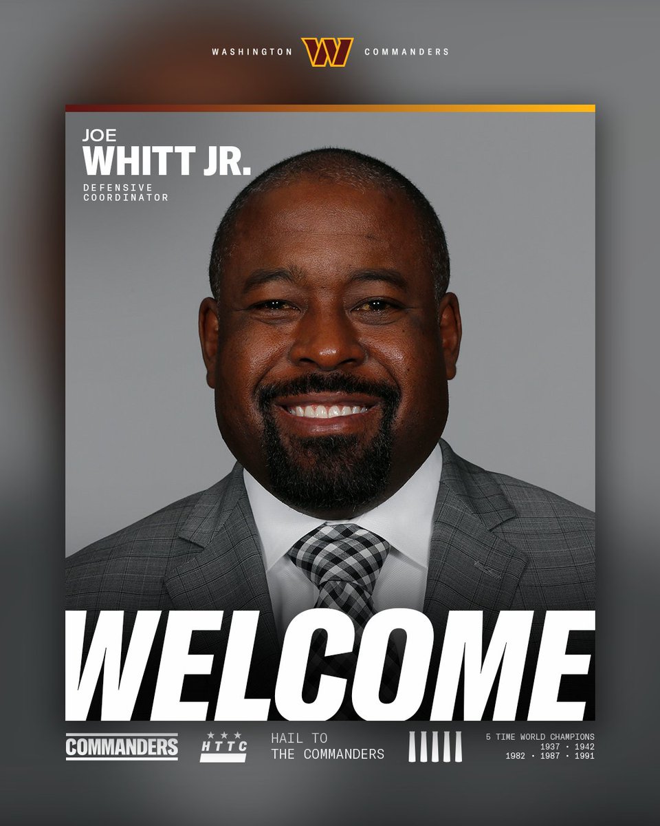 The next DC in D.C.

Joe Whitt Jr. is our new defensive coordinator