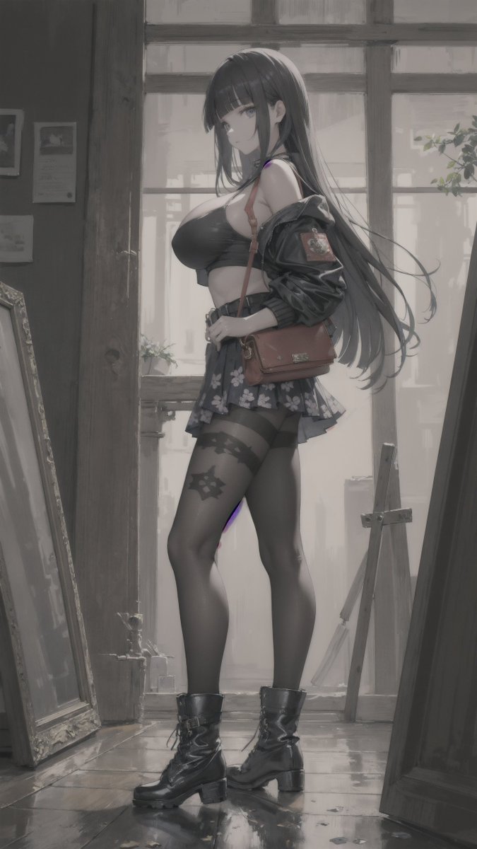 ai_painter_alc's tweet photo. 花とパンクとブラックファッション
#AIイラスト #aiwaifus 
#PPPAnime https://t.co/gC4GdGW6DY