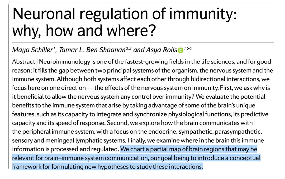 Prof. Kevin J. Tracey, MD (@kevinjtraceymd) on Twitter photo Time to re-read a thoughtful, insightful and prophetic paper by <a href="/rolls_asya/">Asya Rolls</a> and colleagues summarizing "one of the fastest-growing fields in the life sciences, and for good reason; it fills the gap between two principal systems of the organism, the nervous system and the immune Time to re-read a thoughtful, insightful and prophetic paper by <a href="/rolls_asya/">Asya Rolls</a> and colleagues summarizing "one of the fastest-growing fields in the life sciences, and for good reason; it fills the gap between two principal systems of the organism, the nervous system and the immune