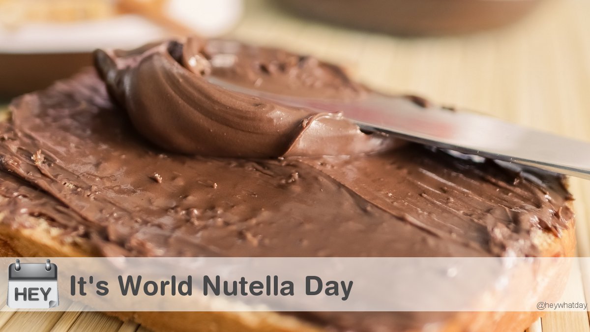 It's World Nutella Day! 
#Nutella #WorldNutellaDay #NutellaDay
