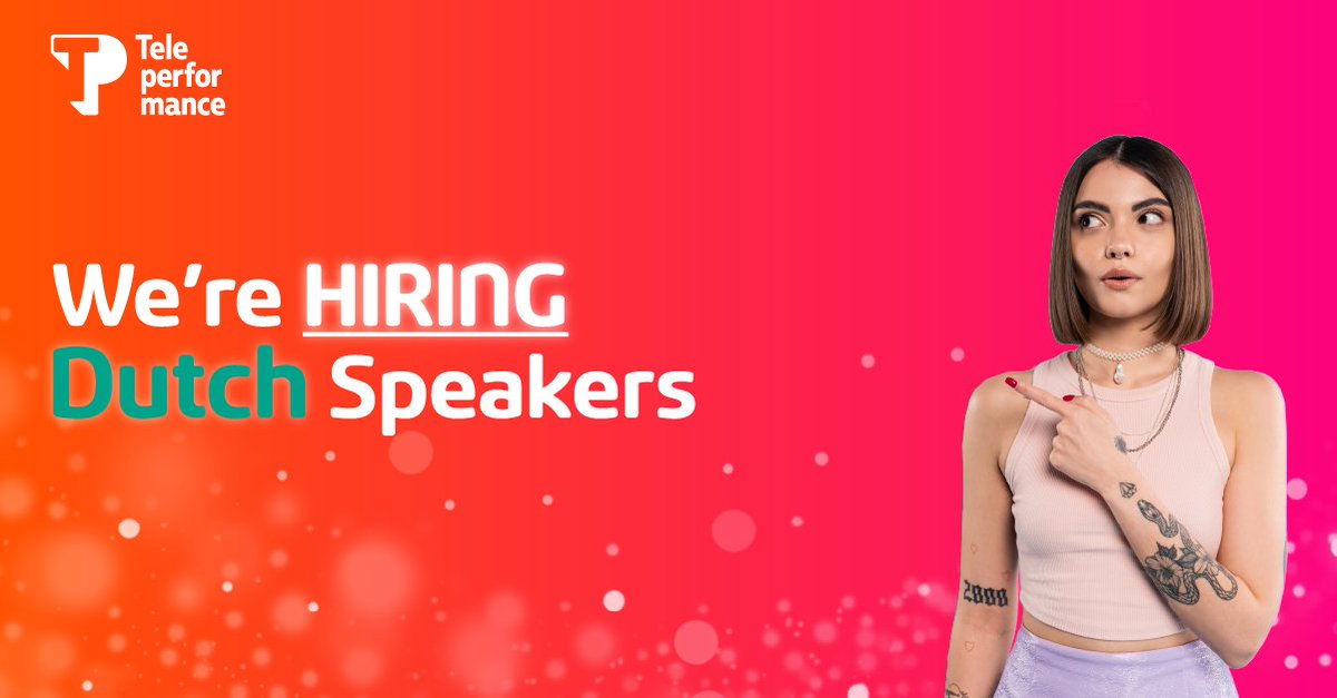 TP_Greece's tweet photo. We're hiring Dutch speakers!
We invite you to join our Team in Greece. We are looking for an energetic and motivated individual to join us. Start your journey to success!
Apply Now👉 https://t.co/XzUTyecNqr
#TeleperformanceGreece #TPGreece #JobOpportunities #DutchJobs #hiring https://t.co/dObPlsLG01