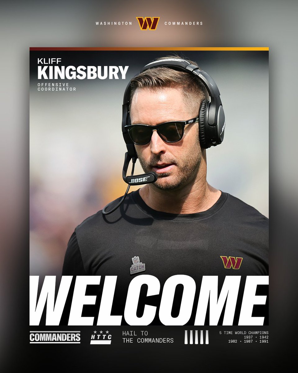 An experienced play-caller Kliff Kingsbury is our new offensive coordinator