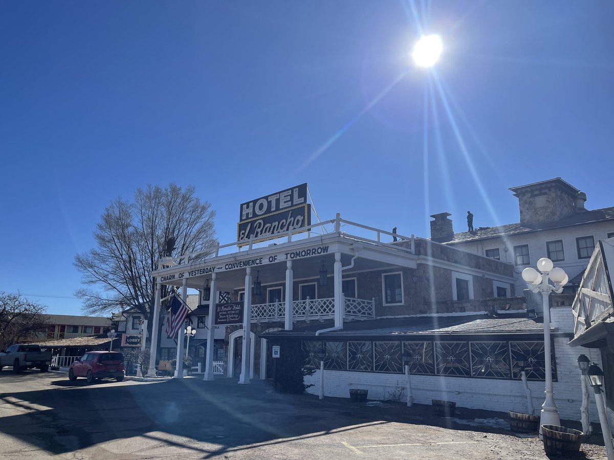 HootieMcOwlface's tweet photo. If you’re ever passing through #GallupNM do yourself the biggest favor and stop for a meal at the #ElRanchoHotel.
The Verde Eggs Benedict has Barbacoa in it… BARBACOA!!!😋
#Nomading 🚐 https://t.co/Hyu8v2J5l8