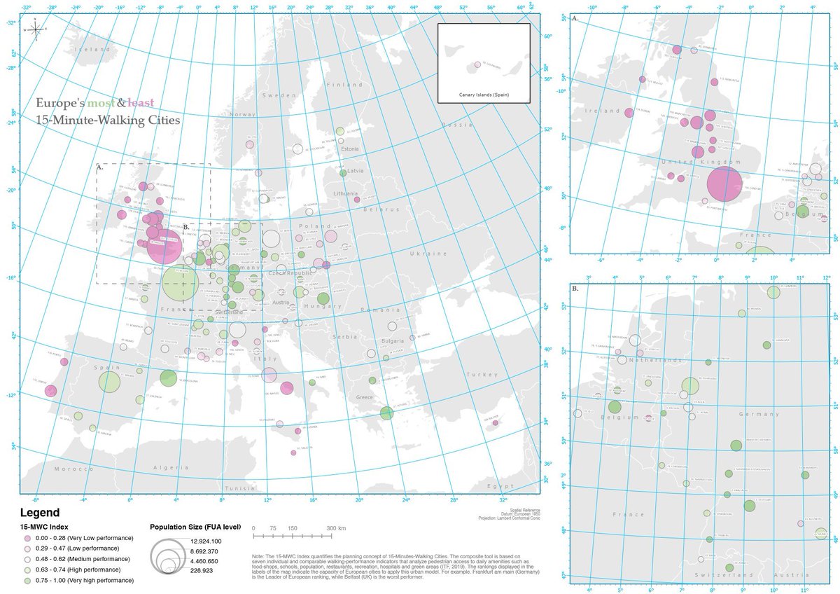 Our third most popular article of 2022: Quantifying and visualizing the 15-Minute walkable city concept across Europe: a multicriteria approach.

Full open access article here: doi.org/10.1080/174456…