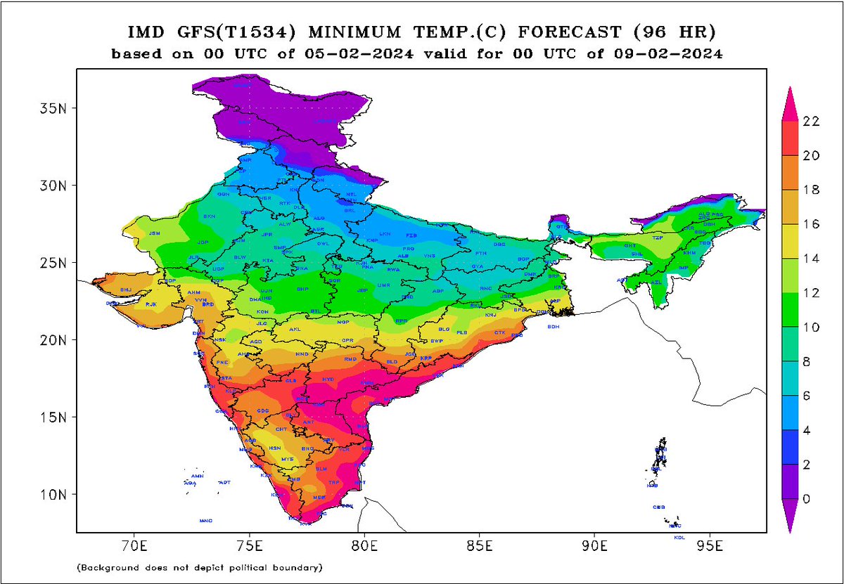 Season's last #Coldwave spell in the plains of north #India to be realised this week. 
Cold winds to blow from snow-clad #Himalayas as a result minimum temperature to fall below 5°c at a few stations in #Punjab #Haryana #Delhi NCR #UttarPradesh #Bihar & North #Rajasthan during…