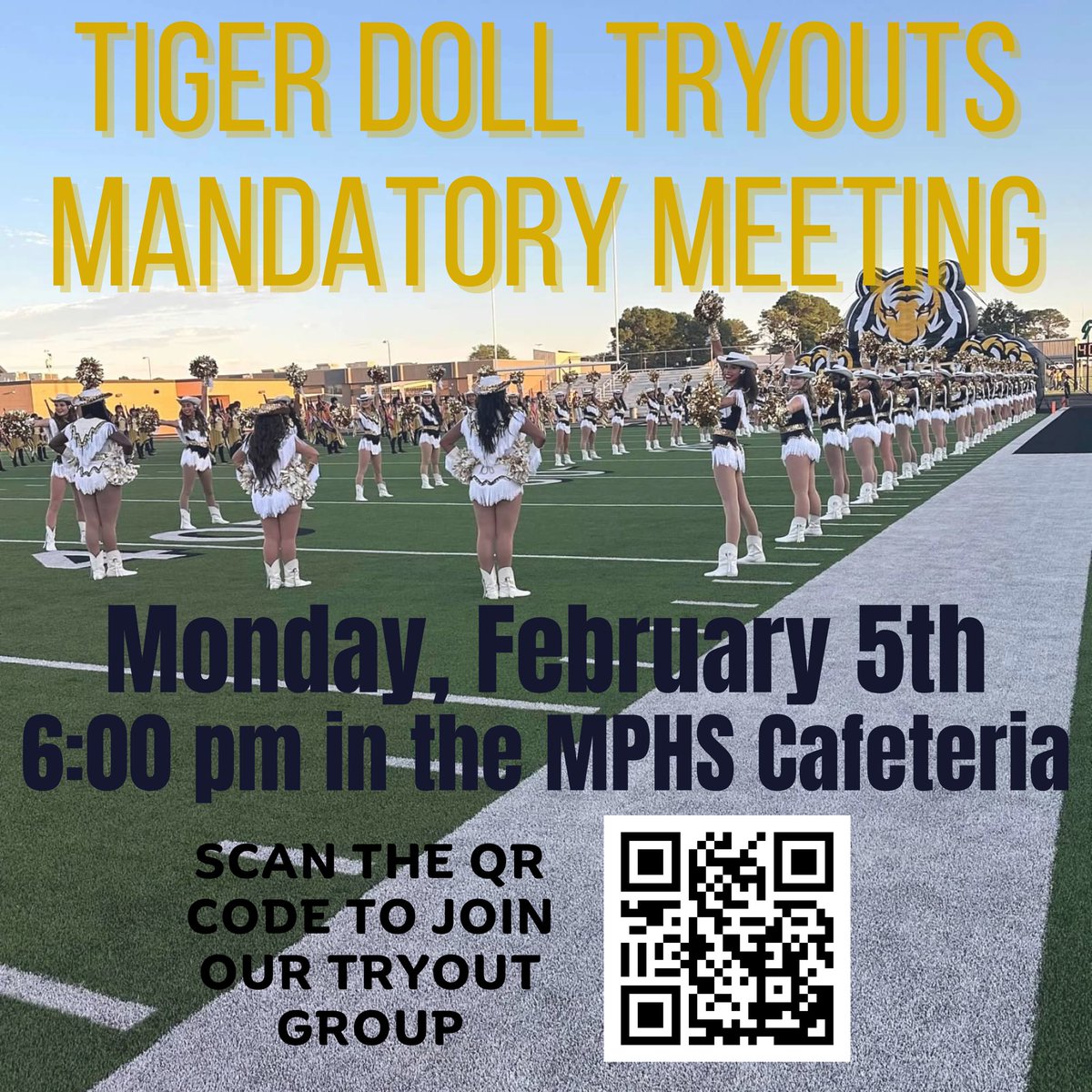 MPHSTigerDolls's tweet photo. TODAY!!!!! https://t.co/Uwll61ewF7