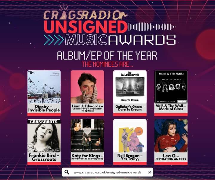 Exciting news! 'Grassroots' has been nominated for a @cragsradio award! You can vote for my debut EP at the link below! 🙌🎶 cragsradio.co.uk/unsigned-music… #music #musicianlife #singersongwriter #songwriting #newsingersongwriter #newmusic #grassroots #frankiebird #frankiebirdmusic