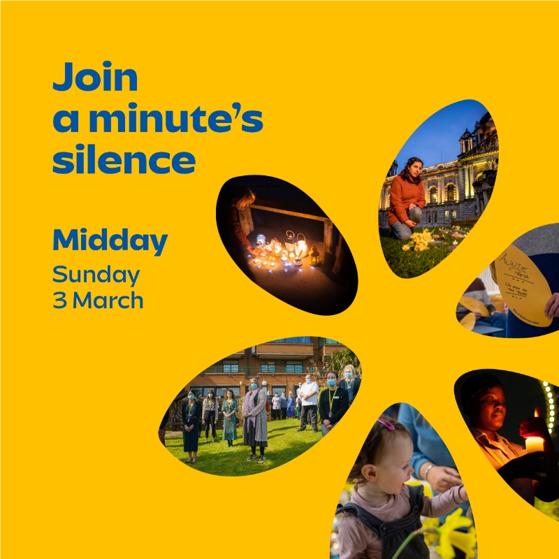 mariecurieuk's tweet photo. Take time to reflect and remember those who died during the pandemic at midday on Sunday 3 March. 💛