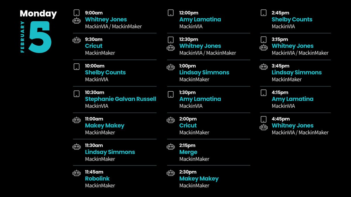 Good morning, #TCEA! Yesterday was a blast at booth 2139, but the fun is far from over. <a href="/LibraryJourney/">Whitney Jones, MLS</a> kicks off the day at 9am chatting about <a href="/MackinVIA/">MackinVIA</a> and <a href="/MackinMaker/">MackinMaker</a>! 📚🤖 #TCEA24