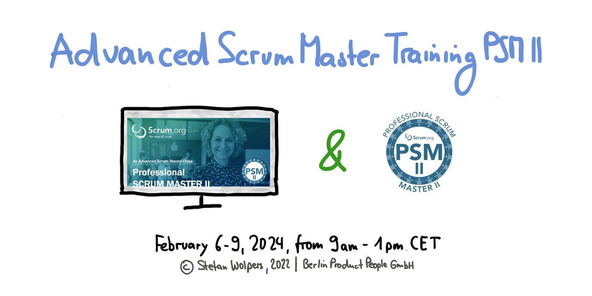 StefanW's tweet photo. 🖥 💯 🇬🇧 “Yes, taking one of Stefan Wolpers classes is a mind-blowing experience.”
We start tomorrow:
"Advanced Professional #ScrumMaster Online Training w/ #PSM2 Certificate" https://t.co/3R8JVx7OPx @scrumdotorg https://t.co/e13Gl4dJGw