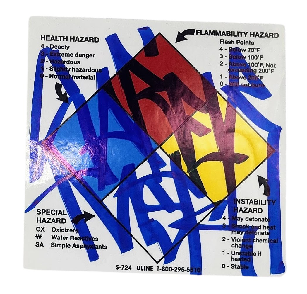 Health Hazards Slap-Up Label Sticker Original Tag Art by Saber> sprayedpaint.com/products/healt… 

#art #graffiti #streetart #2020 #Biohazard #Black #Blue &amp; Teal #Business Jobs &amp; Work #Danger #Dangerous #Doctor/Medical/Medicine #Graffiti #Green #Hazard #Health Hazard #Inhalation Hazard...