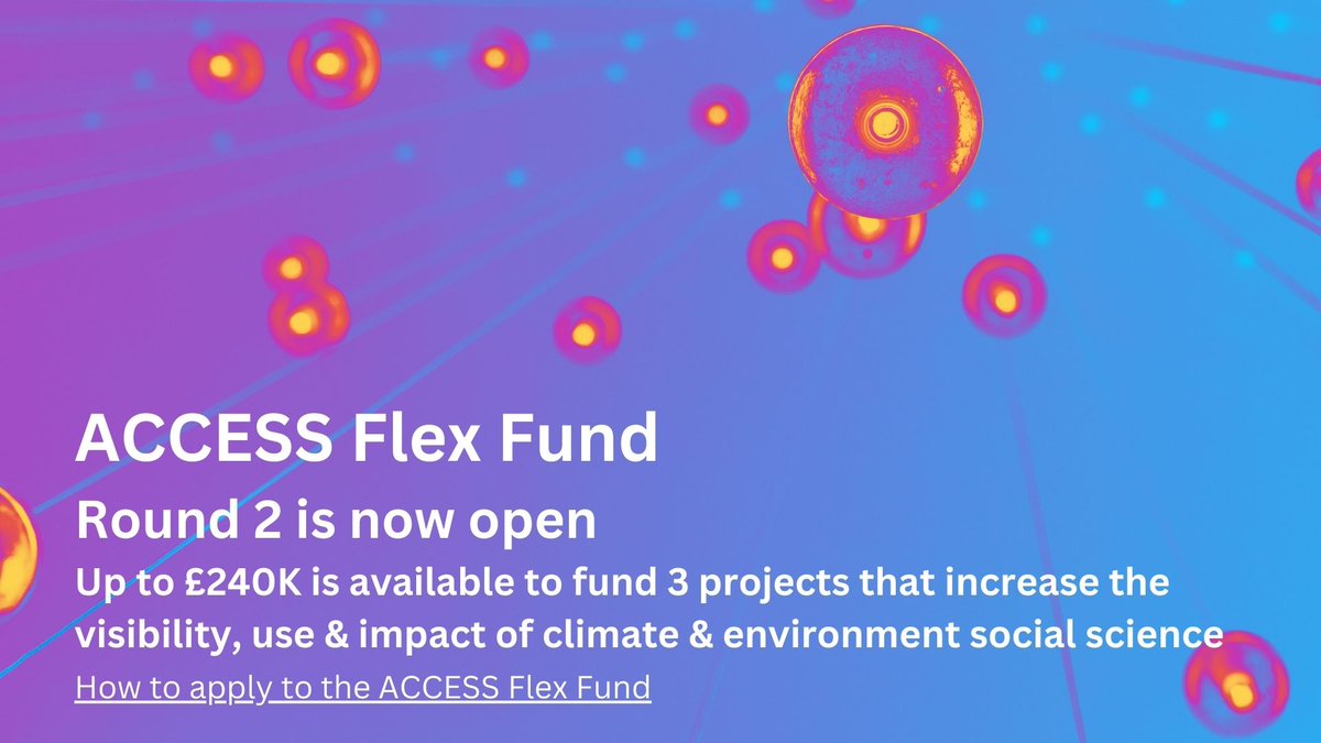 We are now accepting applications for ACCESS Flex Fund Round 2. More information can be found at accessnetwork.uk/access-flex-fu…

Join a Flex Fund Round 2 webinar on Monday 19 February at 2pm to find out more accessnetwork.uk/access-flex-fu…