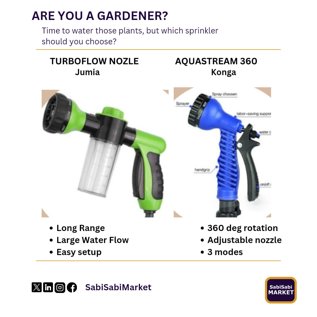 SabiSabiMarket's tweet image. Two powerful tools, one tough decision. Would you go for the precision of the TurboFlow Nozzle or the comprehensive coverage of the AquaStream 360 Guarding Horse? Comment below with your choice!&quot;

#TurboFlow #AquaStream360 #tools #grammyawards #grammy2024 #sabisabimarket
