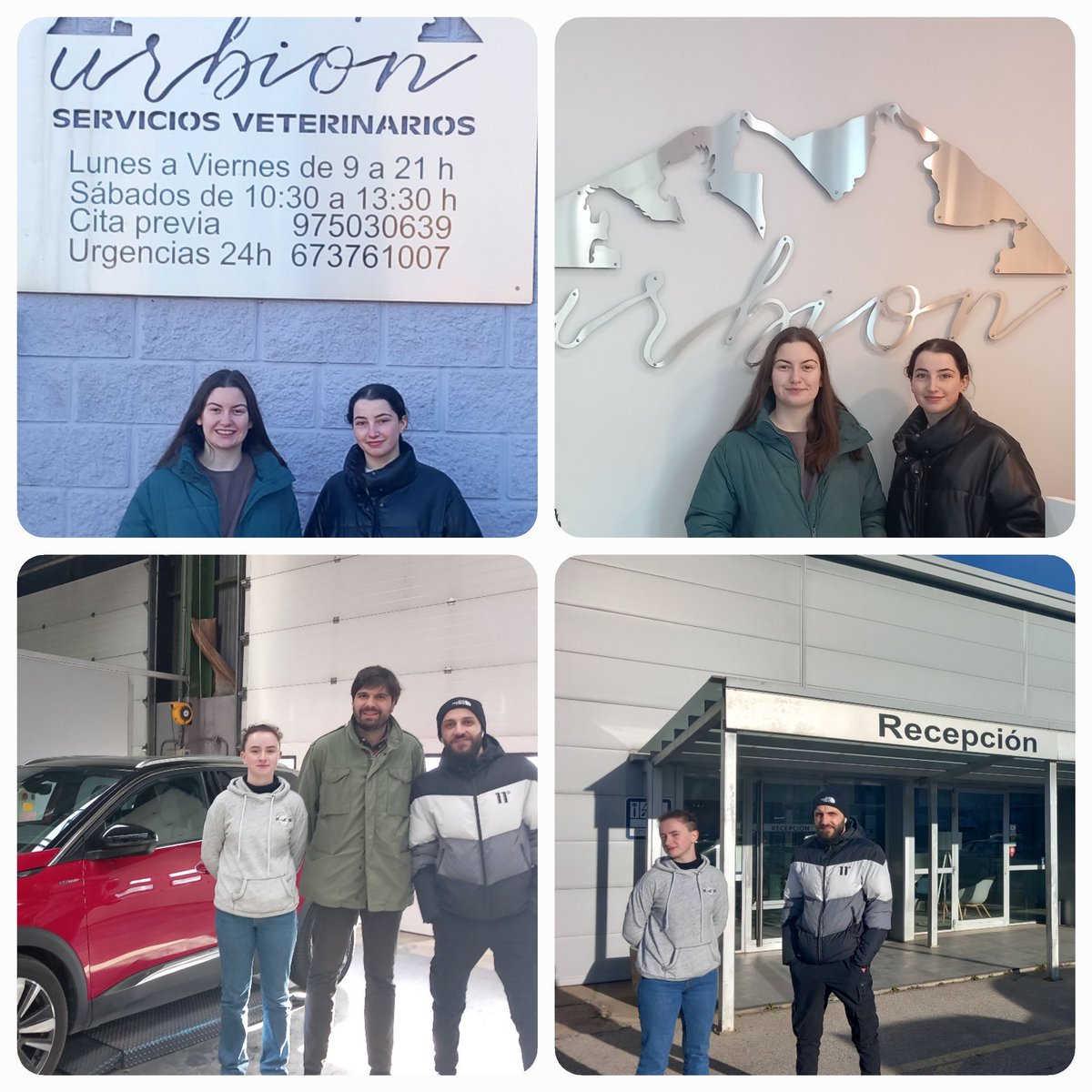 ❗️Welcome Soria <a href="/MayoCollegeFET/">Mayo College of Further Education & Training</a> #Erasmus Team❗️Katie,Aine,Mohanad and Aoife estarán haciendo sus prácticas <a href="/ErasmusFP/">Mi Erasmus en FP</a>, 3 semanas en:
🐕 🐶veterinariosurbion.com y 
🚕 🚘mateogrupo.com/contacto/
!! Muchas gracias por la colaboración !!
❗️Enjoy❗️
#ErasmusEnrichinglivesOpeningminds