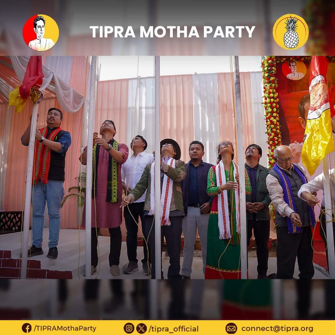 tisftipra's tweet photo. Glimpses from @tipra_official’s 3rd Foundation Day Program held today at Malancha Niwas, Agartala.
#TIPRA3rdFoundationDay
#TIPRA #THANSA
#TIPRAMothaLongLive
#BubagraLongLive
@PradyotManikya https://t.co/ht2jVEdoLg