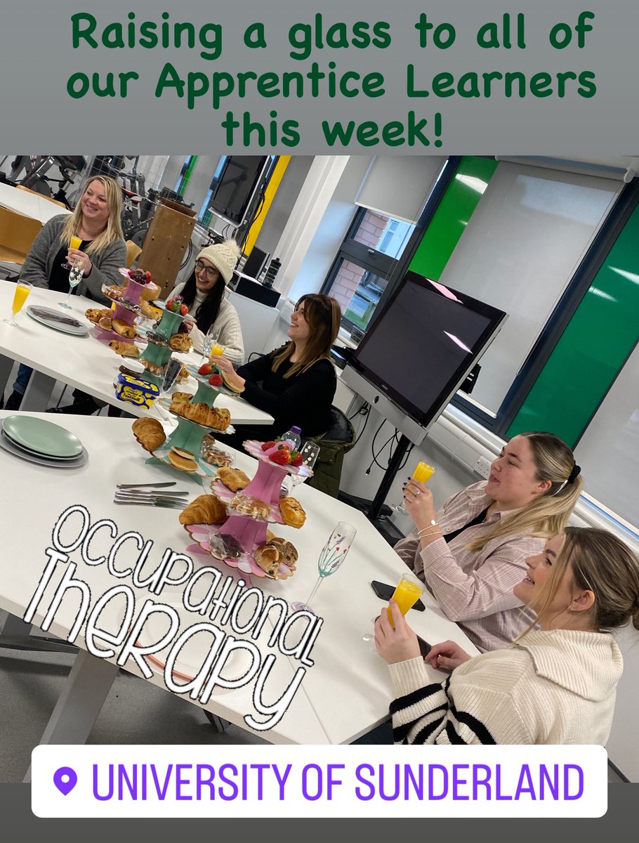 SunderlandOT's tweet photo. Let’s celebrate our fantastic Apprentice Learners during National Apprenticeship week. Here are some of our level 4 learners participating in a session to develop their understanding of community groups. #NationalApprenticeshipWeek #rcot https://t.co/lr2Sre9T98