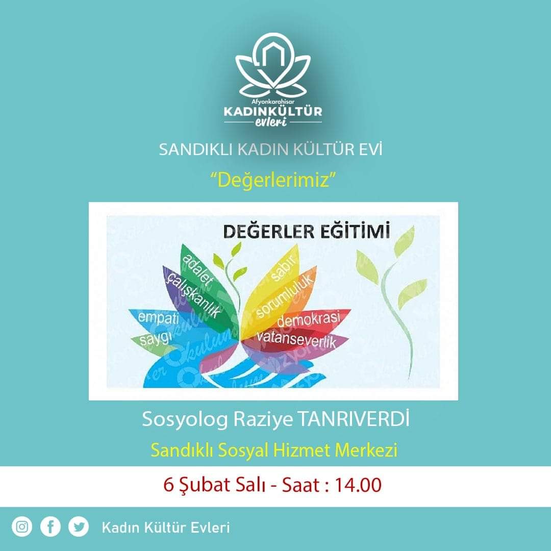 Tüm kadınlarımız davetlidir.<a href="/kubrayigitbasi/">Doç. Dr. Kübra Güran Yiğitbaşı</a> <a href="/AfyonValiligi/">T.C. Afyonkarahisar Valiliği</a> <a href="/afyonashim/">Afyonkarahisar Aile ve Sosyal Hizmetler İl Müd.</a> <a href="/SandikliKaymakm/">Sandıklı Kaymakamlığı</a> <a href="/ondercengel/">Önder Çengel</a> <a href="/sandiklibld/">Sandıklı Belediyesi</a> <a href="/mustafacol_/">Dr. Mustafa Çöl</a> <a href="/afyonkulturevi/">Afyonkarahisar Kadın Kültür Evleri</a>
