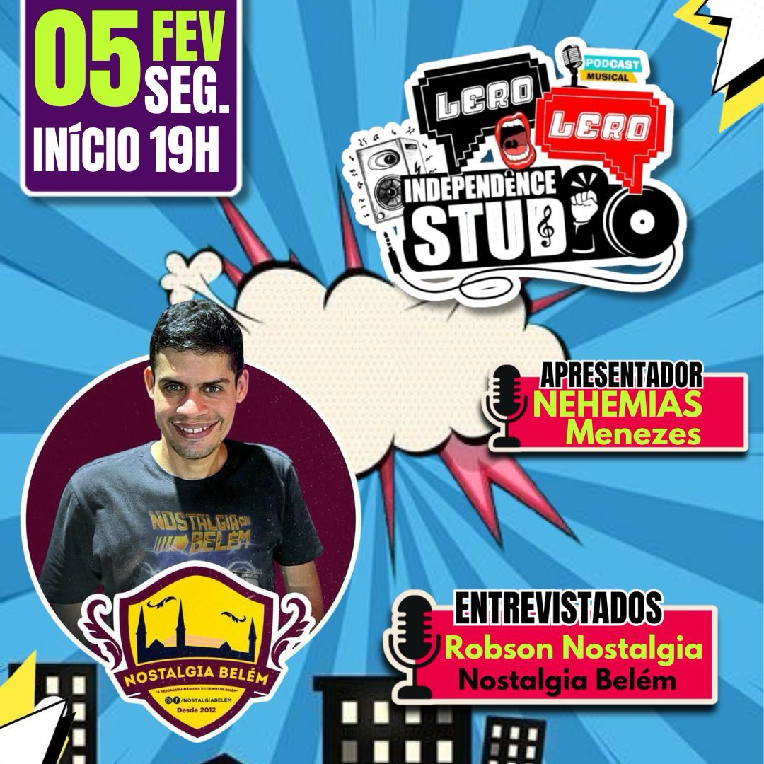 MenezesNehemias's tweet photo. Hj tem mais um episódio do Lero Lero de Música, diretamente pelo canal do YouTube do "Studio Independência"
@nostalgiabelem https://t.co/UH9HMLuorl
