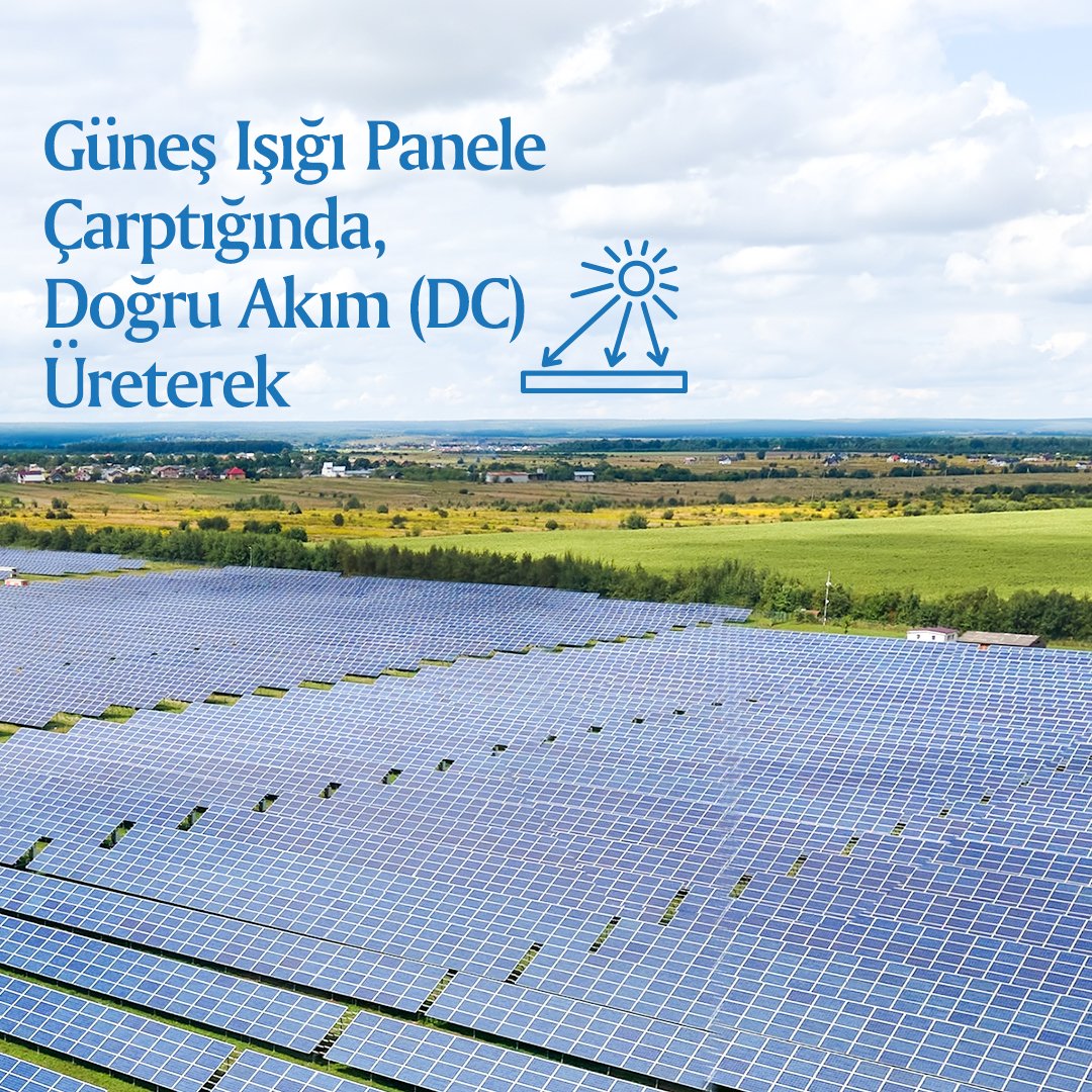 BetaCons's tweet photo. Güneş Panelleri, temiz ve yenilenebilir bir enerji kaynağı olan güneş ışık enerjisini elektrik enerjisine dönüştürerek çevreye daha az zarar veren bir enerji üretim yöntemi olarak kullanılır. ☀️

#BetaCons #GüneşPanelleri #TemizEnerji #YenilenebilirEnerji #Sürdürülebilirlik https://t.co/2HL0Cq96R9