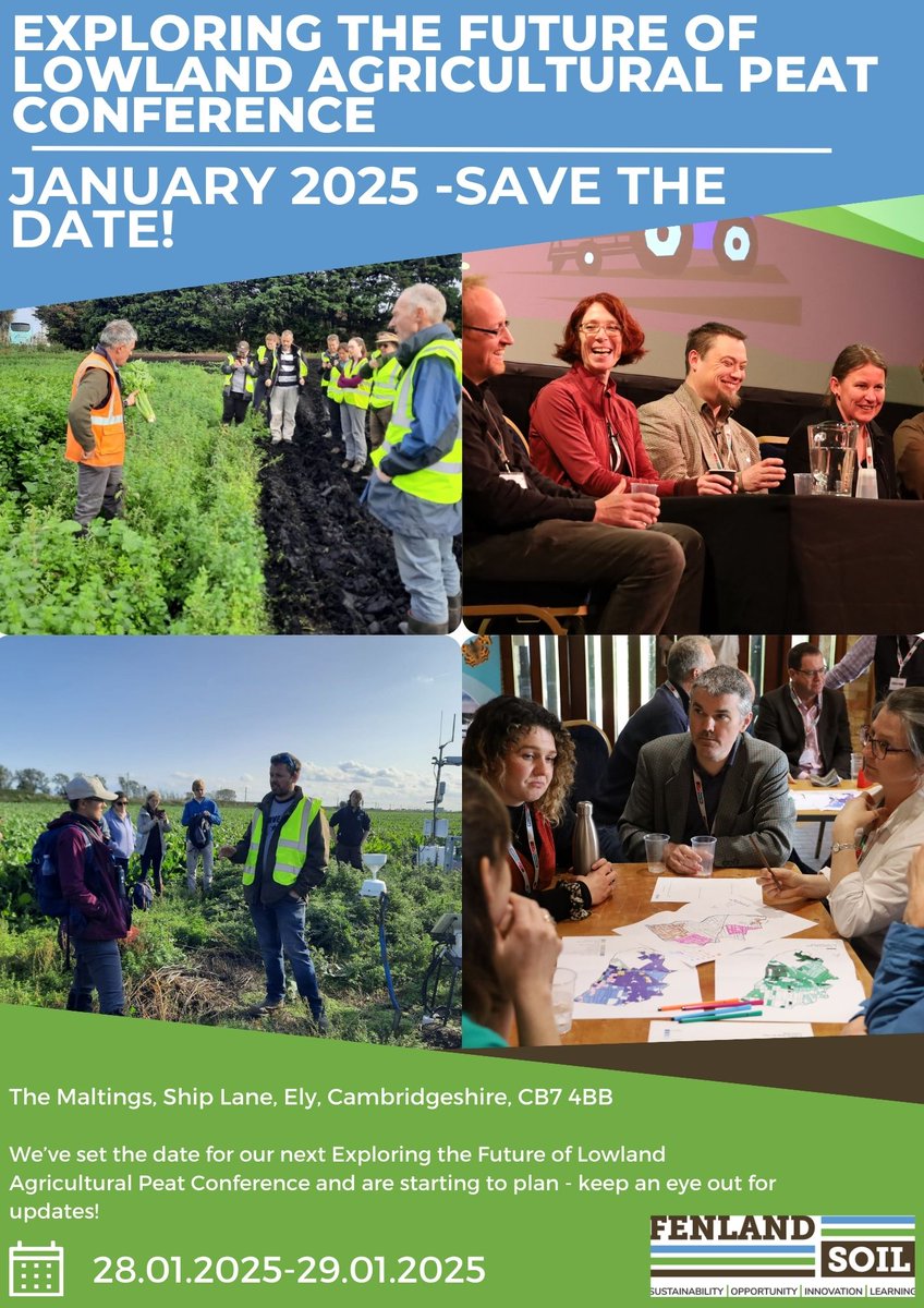 📆Save the Date! 📆 We have set the date for our next conference - more details will follow soon but for now please hold the date in your diaries! #farmersaretheanswer #conference #lowlandpeat