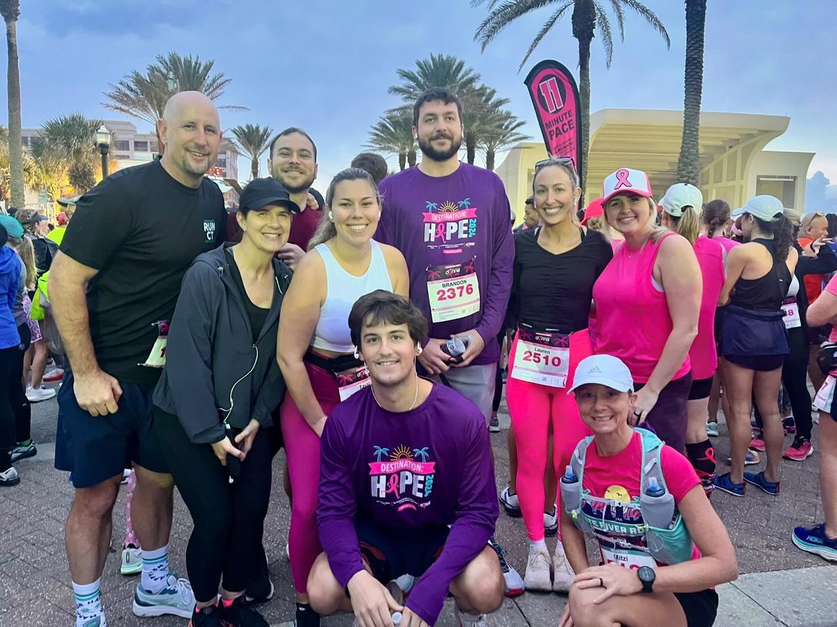 A big CONGRATULATIONS to our incredible CT runners who conquered half and full marathons yesterday during Donna Marathon Weekend in Jacksonville Beach! 🎗️💪 

Your dedication to the sport and ending breast cancer is truly inspiring. 🌟

#DonnaMarathon #RunDonna #EndBreastCancer