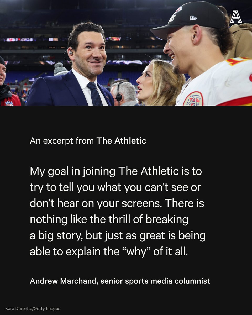 Guess what? #EWTCSM

But @AndrewMarchand is now doing it for The Athletic.

What better time to start than Super Bowl week, as Patrick Mahomes, Taylor Swift and even Tony Romo dominate the headlines?

theathletic.com/5251013/2024/0…