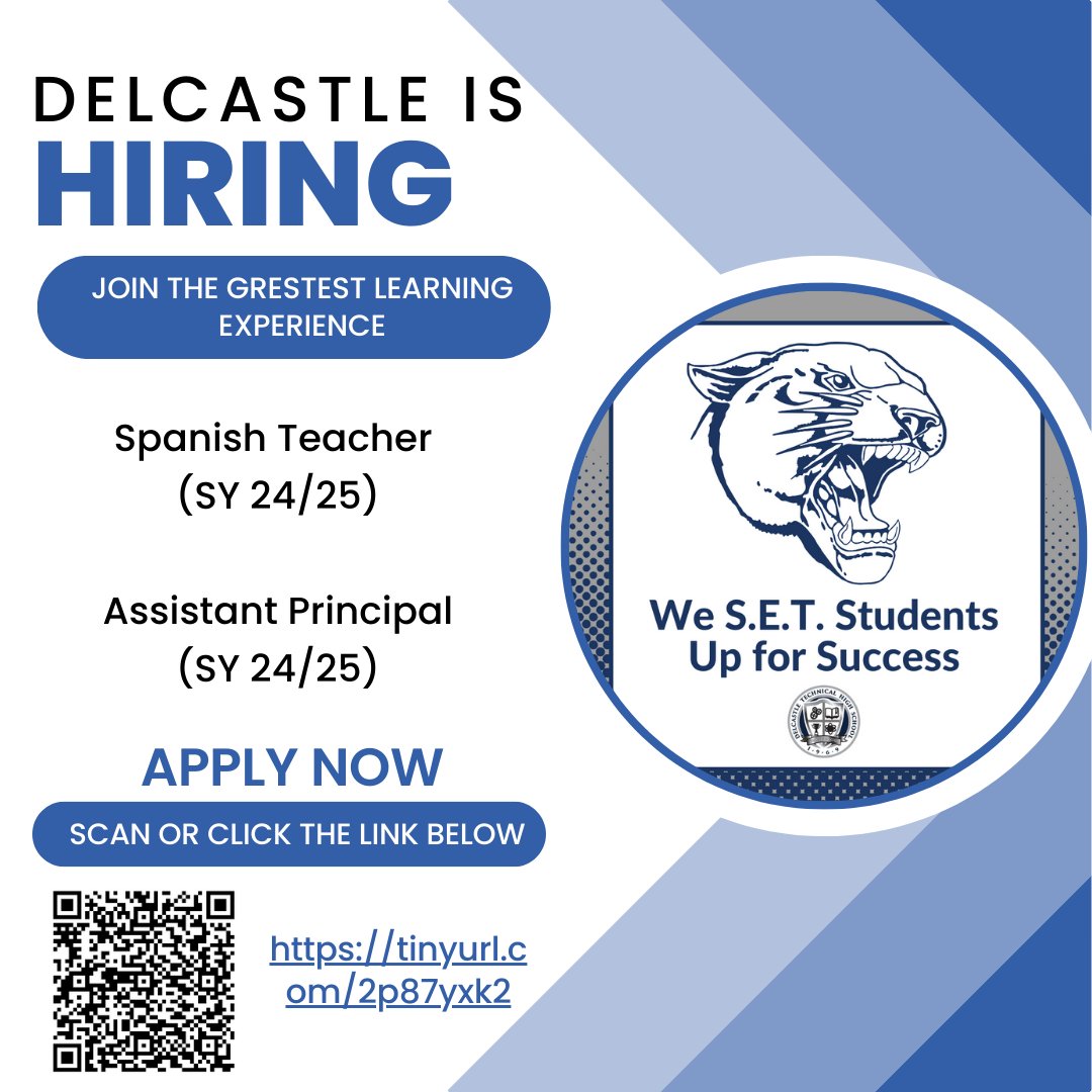 Looking for incredible educators to join our team! #NCCVTWorks

Click here to apply: applitrack.com/joindelawaresc…